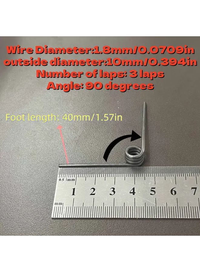 1 8mm Wire Diameter 10mm Ring Diameter 3 Circle Design 5pcs Spring Set - Image 4